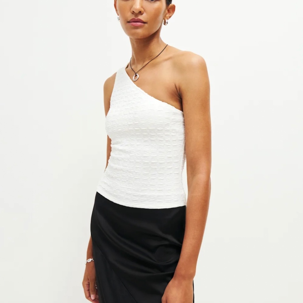 NWT Reformation Henriette Knit Top - White